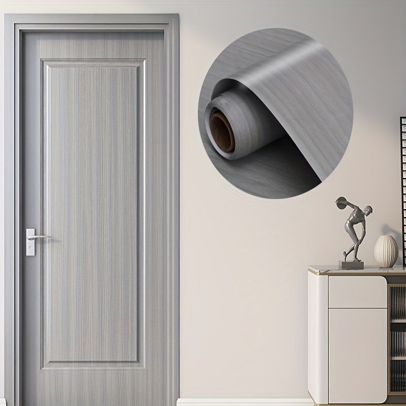 Image of Old Door Renovation Sticker, Suitable For Renovating And Changing Colors Of And Room Doors, High-end Wooden Texture, Upgraded And Widened, Self-adhesive And Removable