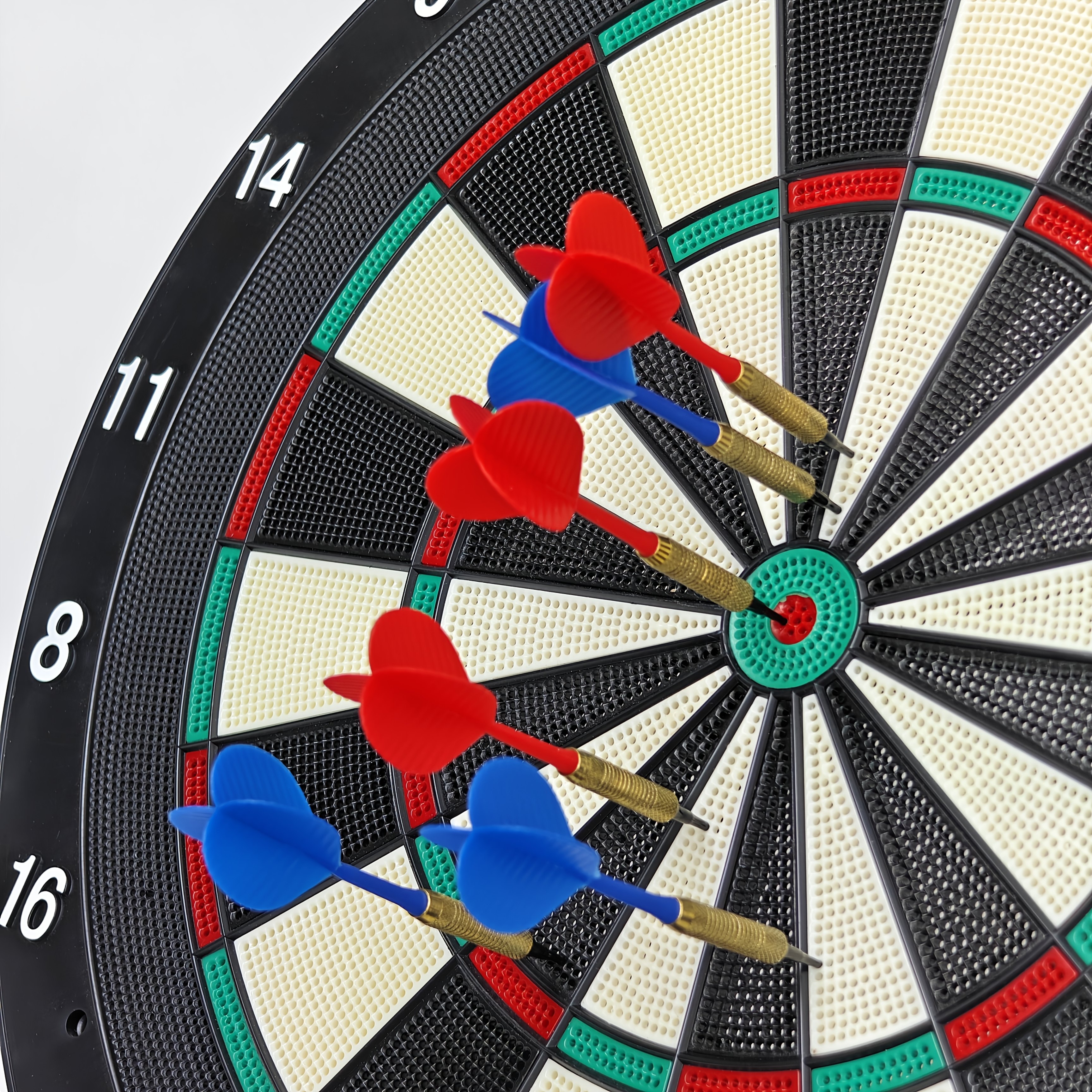 18-Inch Premium Black Safety Dartboard with 6 Exquisite Dart Set and 20 Soft-Tipped Darts - Ideal for Sports Training, Competitions, and Casual Use, Suitable for Indoor/Outdoor, Without Battery