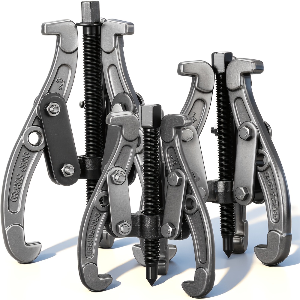 3pcs Set 3 Jaw Gear Puller Set 1t 1.5t 2.5t Reversible Bearing Removal Tool 2-in-1 Adjustable Pulley Remover Universal Hand Tool