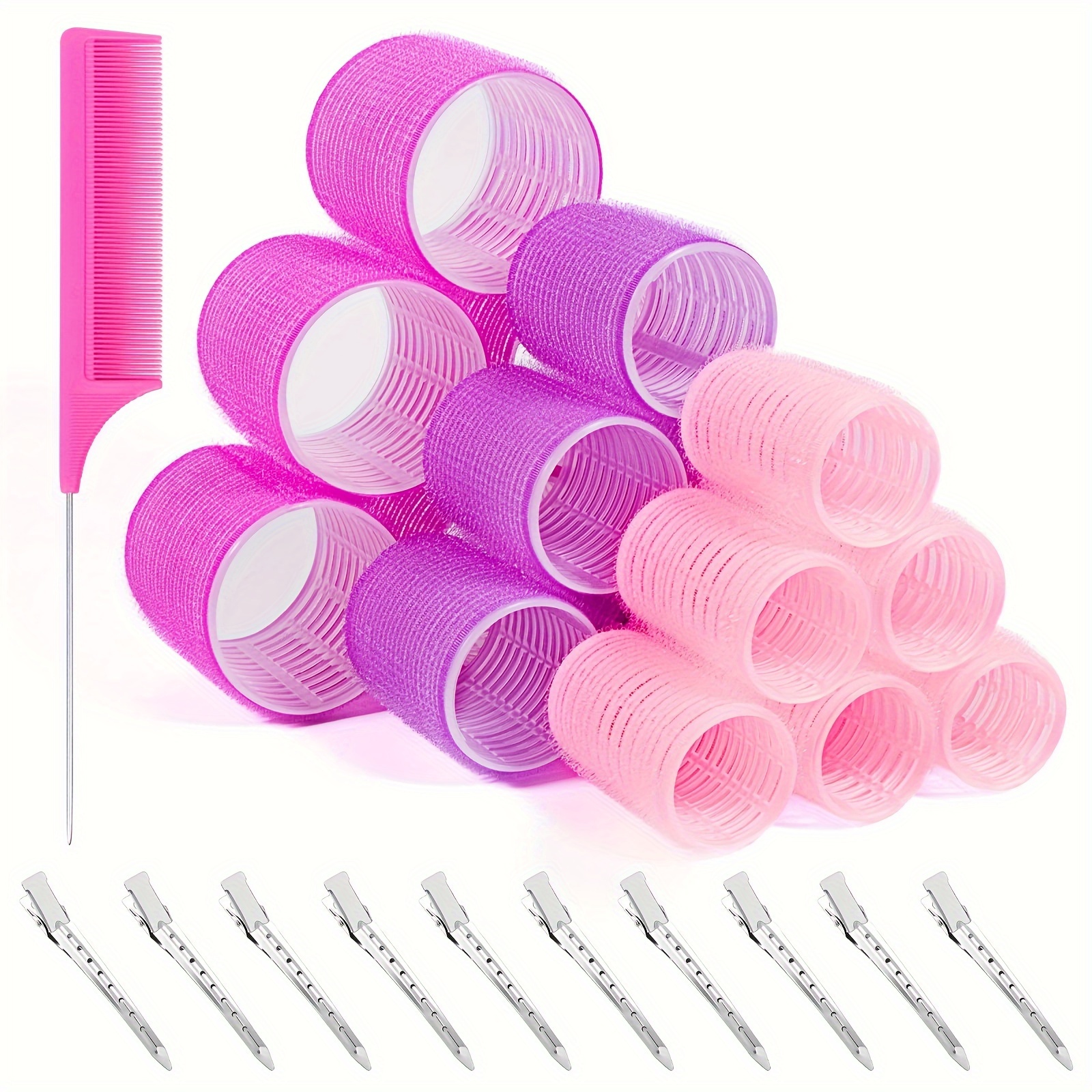 

29pcs Hair Styling Tools For Women And Girls Heatless Hair Curling Rollers Fluffy Hair Root Tools Hair Side Clips