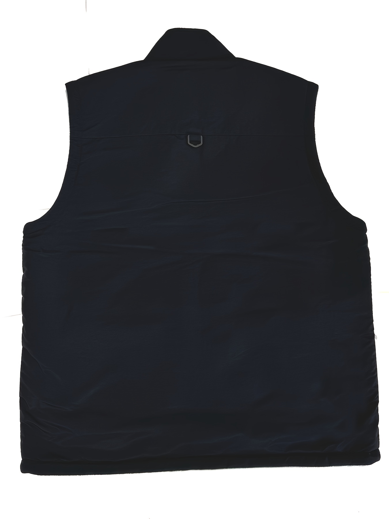 mens thickened fleece lined casual vest with multiple pockets black zip up stand collar loose fit for outdoor activities hiking fishing autumn winter wear outdoor gear zippered vest functional pockets mens vests fishing vest hiking vest vest for men Product details 3