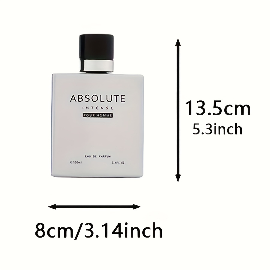 New Arrival Absolute Intense Men'S Perfume 100ml Eau De Toilette High Quality Men'S Perfume Long-lasting Light Fragrance Ebony Agarwood Woody Fragrance Cologne Holiday Daily Gift