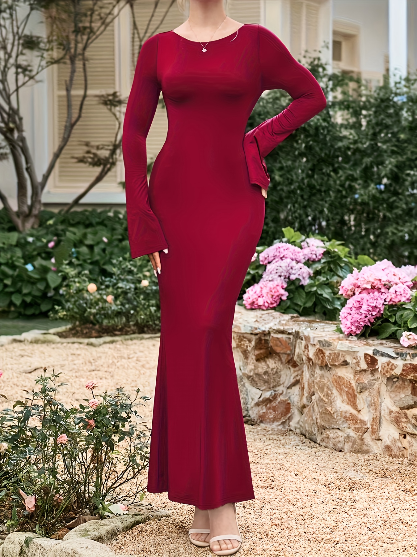 womens elegant long formal dress bodycon party office - Temu Mauritius