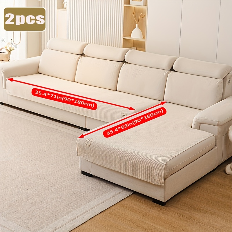 TEMU 2 High-quality Modern Minimalist Fabric Sofa Cushions, Machine Washable, Suitable For , Anti Slip And Pet Friendly, Suitable For Decorating