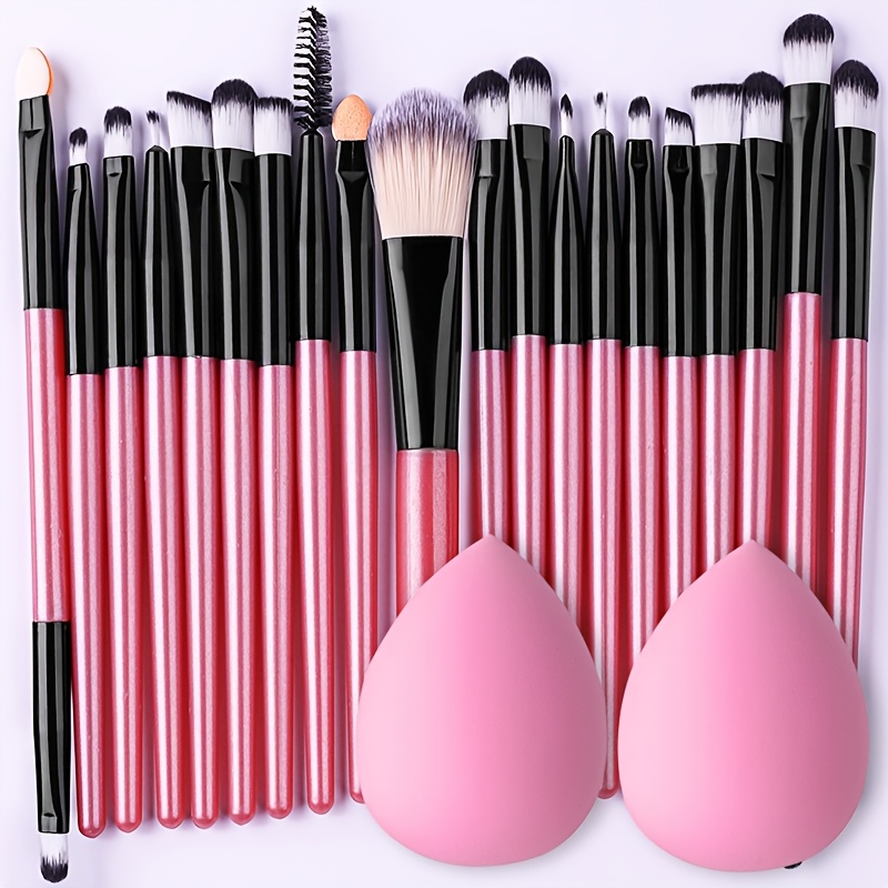 

Hypoallergenic Makeup Brush Set - Soft Nylon For Eyeshadow, Powder & Brow, , Portable Travel Kit With Abs Handles, Makeup Brush Set