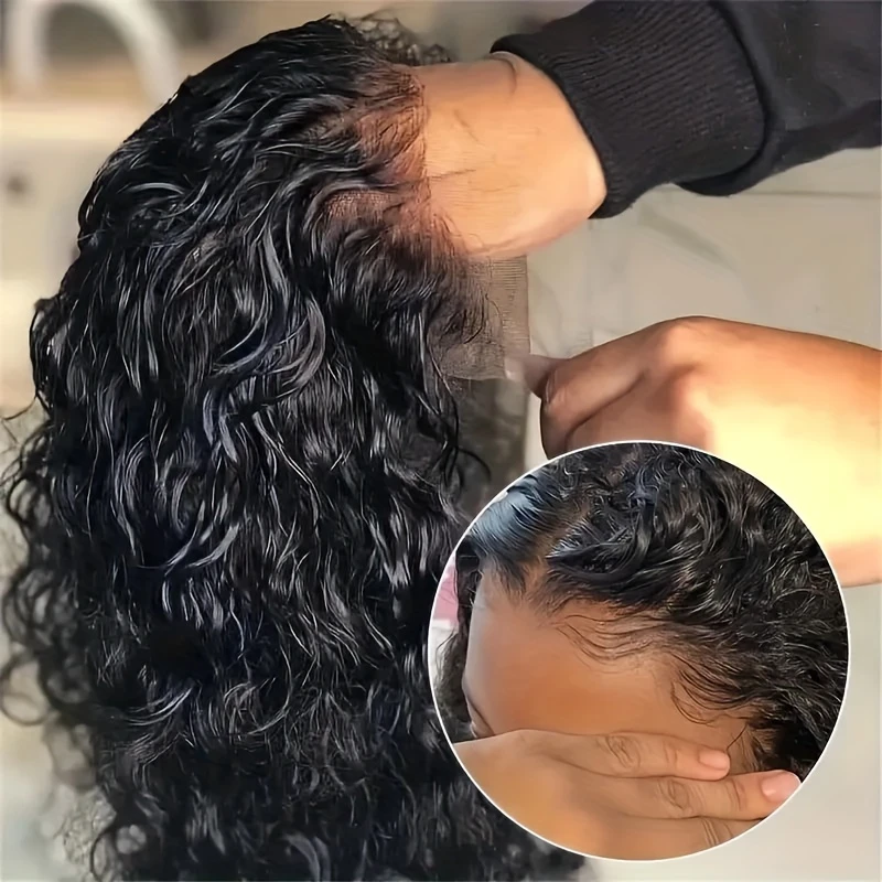 13x4 wigs human hair deep wave lace front wigs human hair curly lace front women wig deep wave human hair wigs for black 18 inch details 2