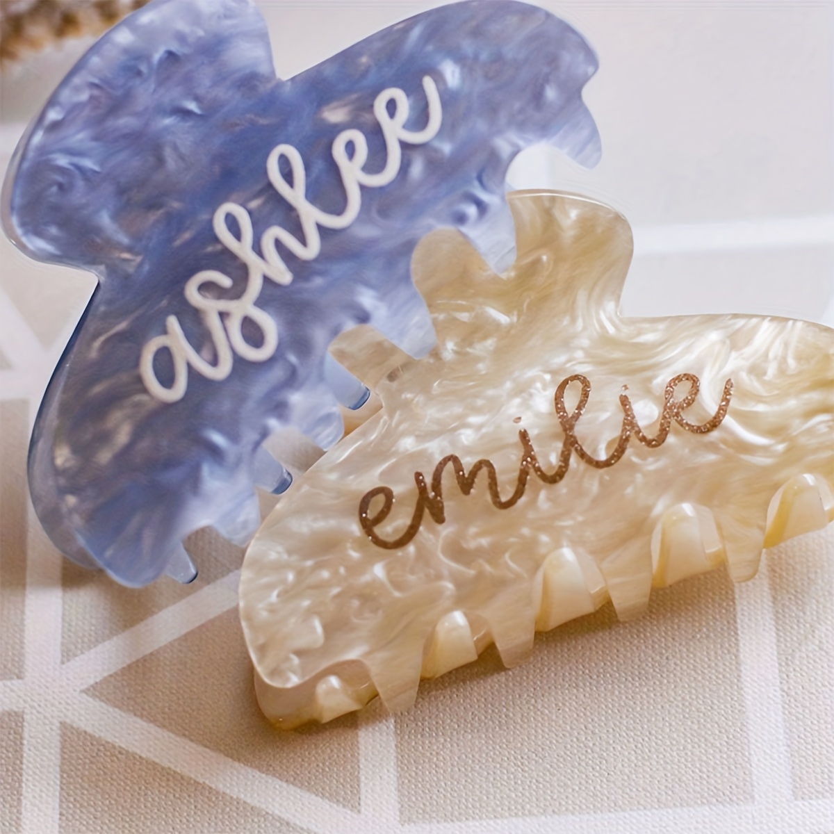 customizable text personalized hair clip aesthetic hair accessory for women ideal for christmas and   occasions plastic material     Product details 2