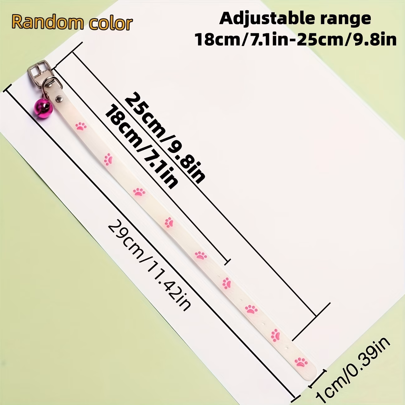 random color in the dark collar cute glowing pet collar for luminous pet collar glow in the dark collar with paw print safety anti loss collar suitable for small dogs and cats in multiple colors Product details 2
