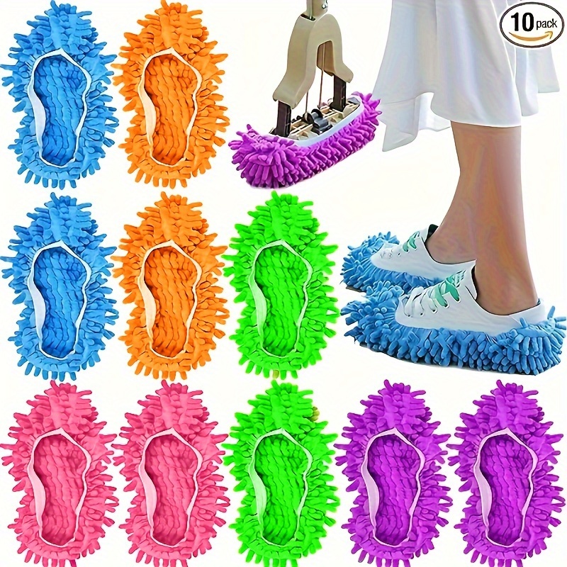 

10pcs Mop Slippers Reusable Polishing And Women's Sweeping Cleaning Mop Tool Suitable For Bathroom , -