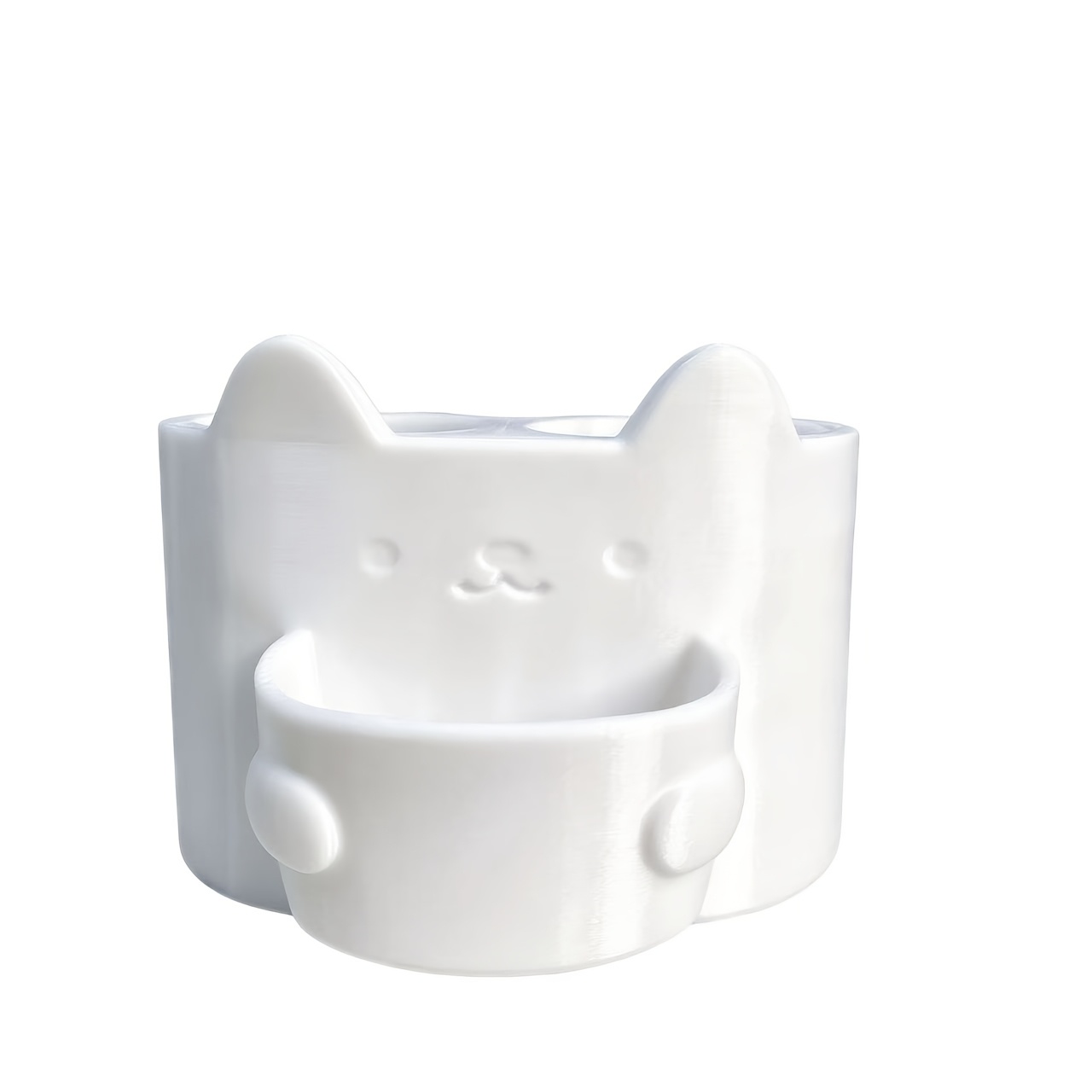 TEMU 1 support de dentifrice, organisateur de brosses à dents multifonctionnel pour salle de bain, joli support de rangement de comptoir de chat pour