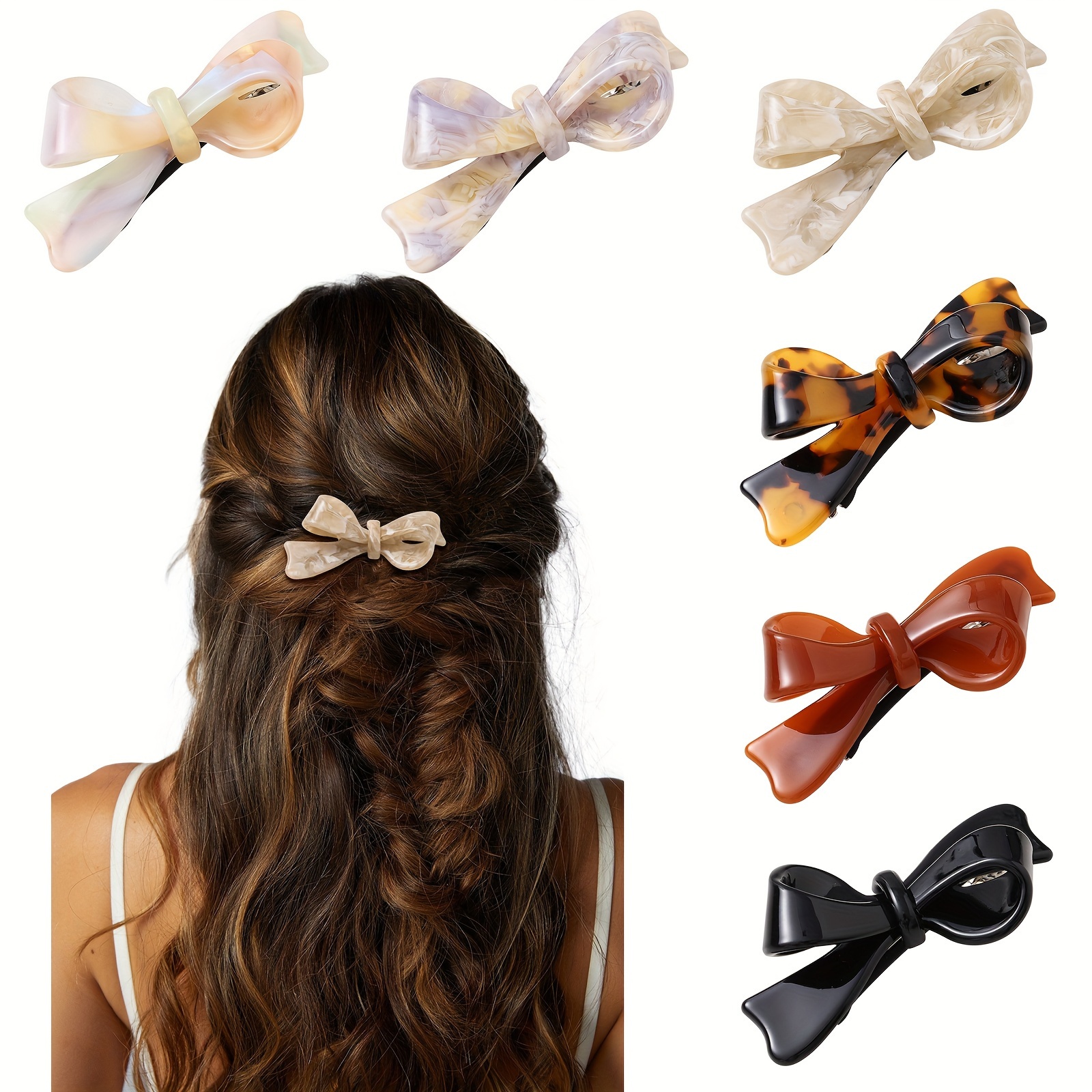 

Elegant Bow Hair Clip - Spring Barrette For Women, Graduation Celebrations