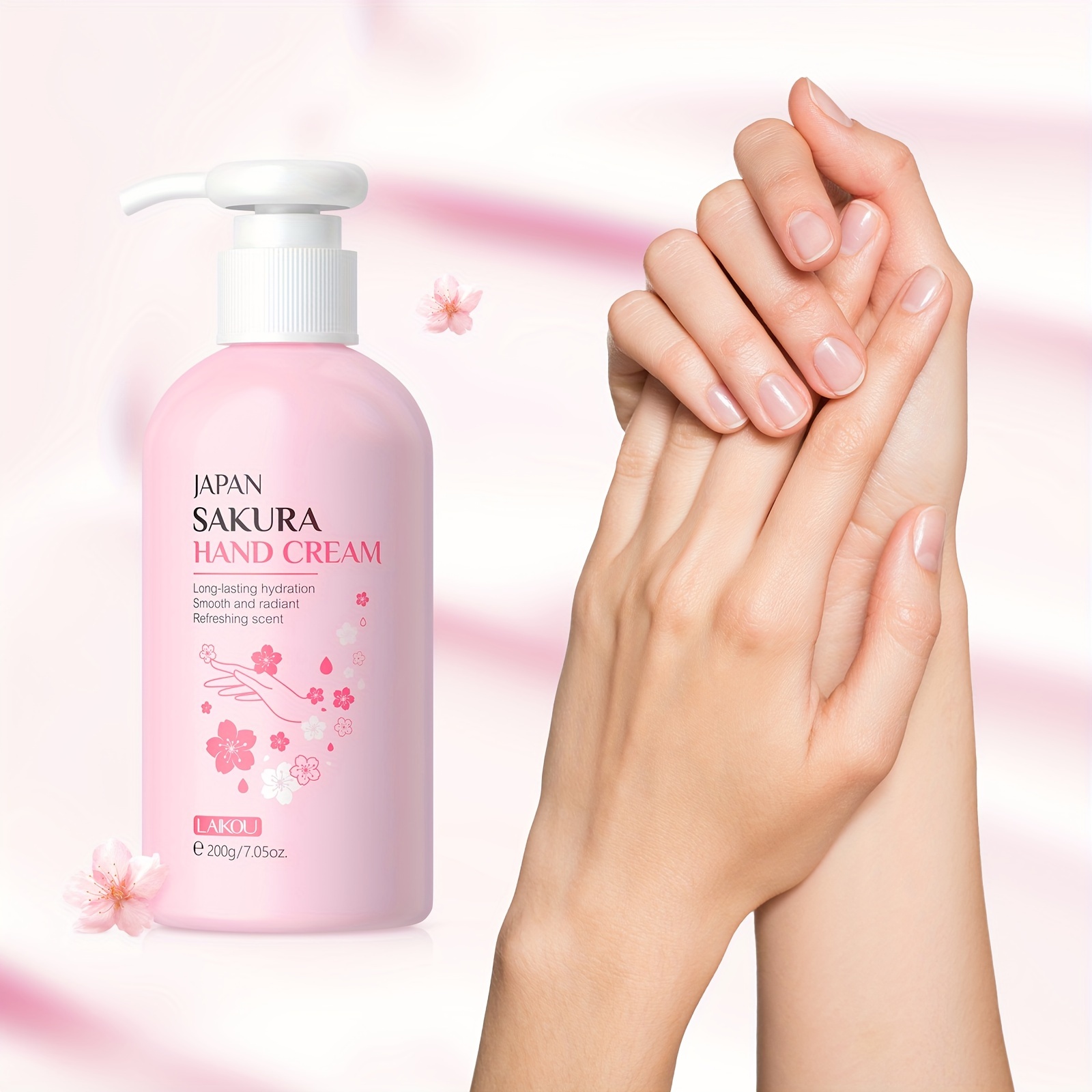 

200g Sakura Hand Cream, Long Lasting Hydration, Soften Rough Skin Deeply Moisturizing Hand Lotion For Dry Cracked Hands