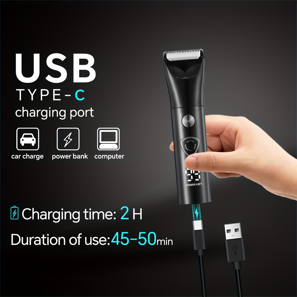   professional mens body hair trimmer groin and body trimmer with built in usb charging port multifunctional trimmer essential for home and travel and   a   for fathers day gifts Product details 4