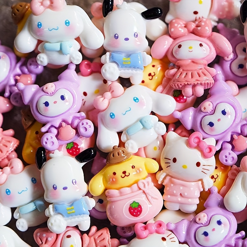 58pcs family cute mini   charms set resin jewelry making findings   suitable for   decorations ideal holiday gifts without battery