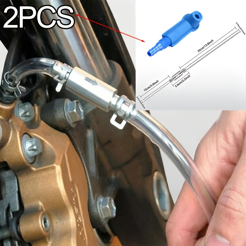 TEMU Kit de purge de freins avec clapet -, outil de purge de freins à une main pour voiture, moto, vélo, tuyau de purge de liquide de frein universel