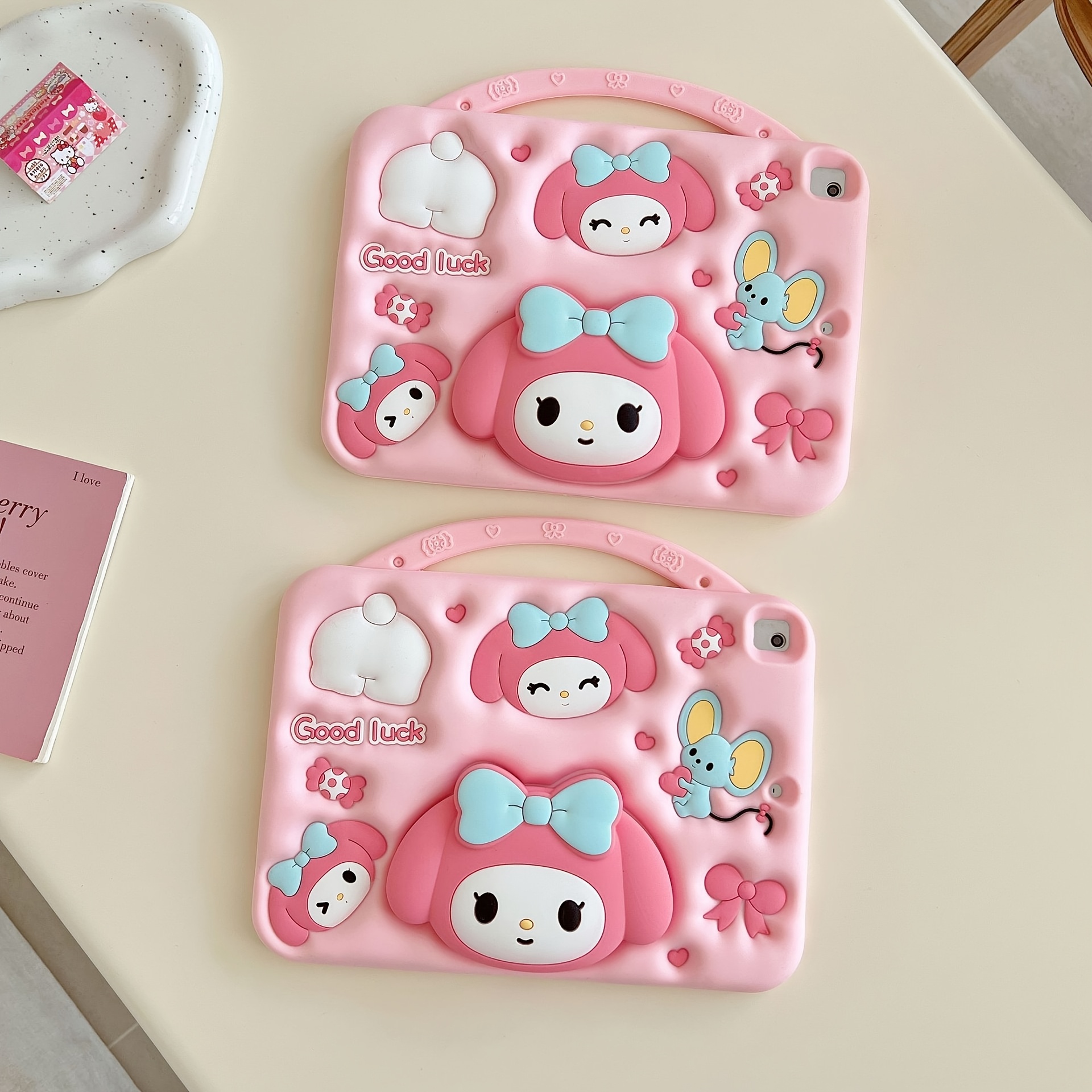 Sanrio My Melody Cartoon Tablet Case for Tab A7/A8/A9/A9+, Full-Body Protection, 360° Rotating Stand, Tablet Protection, Cute Design, Kawaii Aesthetic, Snug Fit, Durable Cover, Multiangle Stand, Sanrio Fans, Anime Lovers