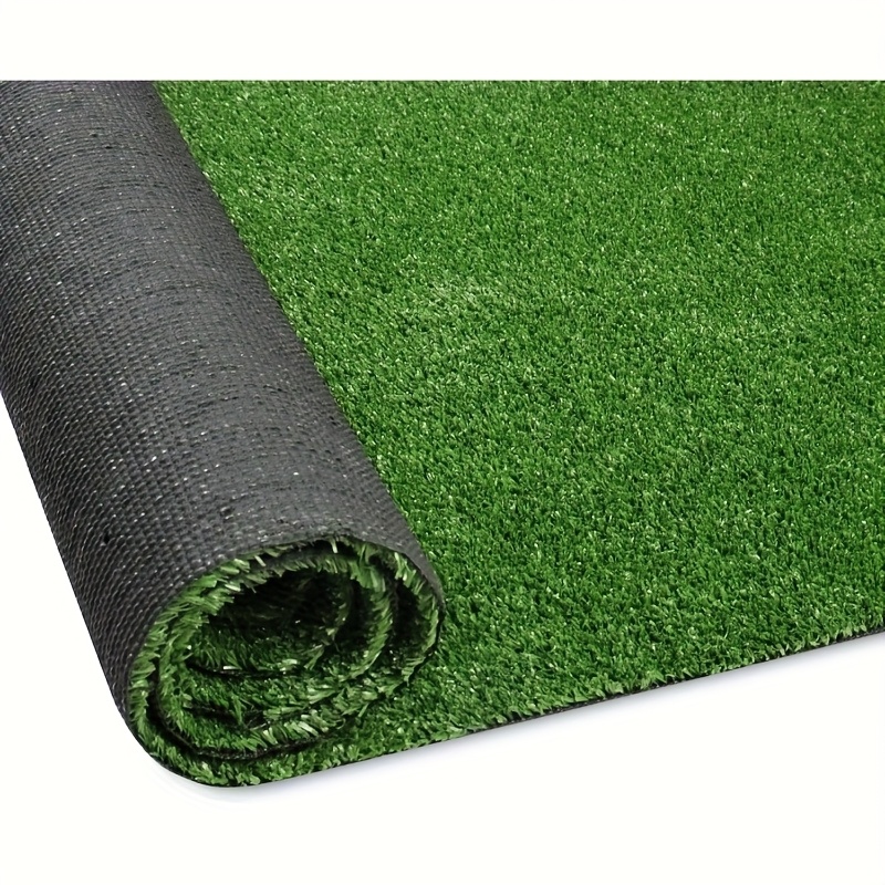 3x32 FT Commercial Grade Synthetic Grass Mat, 0.6in Height, for Outdoor Garden, Balcony, and Pet Areas, Friendly with Drainage Holes, Realistic Look