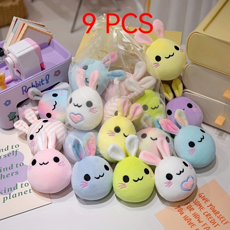 9pcs Single 13cm Rabbit Plush Bag