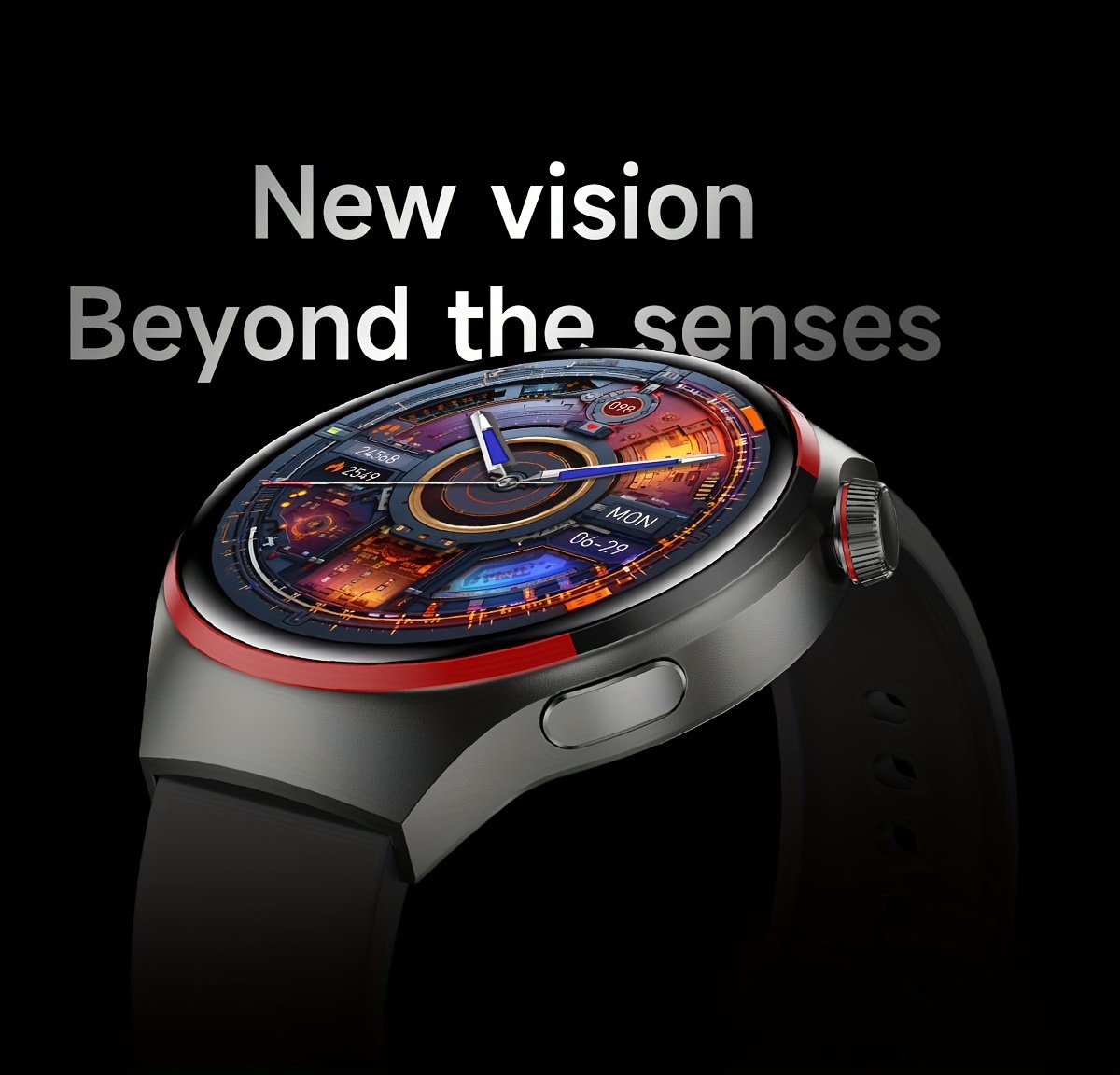 Montre connectée GPS pour homme 4 Pro Écran HD coloré de 1,53 pouces, cadran personnalisé, boussole, suivi de la condition physique, connectivité téléphonique sans fil, style moderne_voghion.com