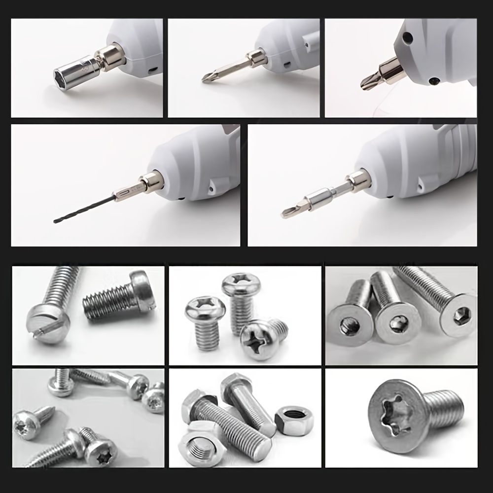 مجموعة مفك براغي لاسلكية 47+2 قطعة، قابلة للدوران والتشوه مع بطارية قابلة للشحن مدمجة، صندوق بلاستيك pe للتجميع لتخزين وسهولة النقل، تصميم ضوء عمل led، بيئة تلاشي لا يؤثر على الاستخدام، مقبض مطاطي لتغليف مريح، يمكن المنتج أن يؤتي وظائف الحفر والتثبيت، يحسن الكفاءة بشكل كبير في تفكيك الأشياء والأمنت المنزلية تفاصيل المنتج 11