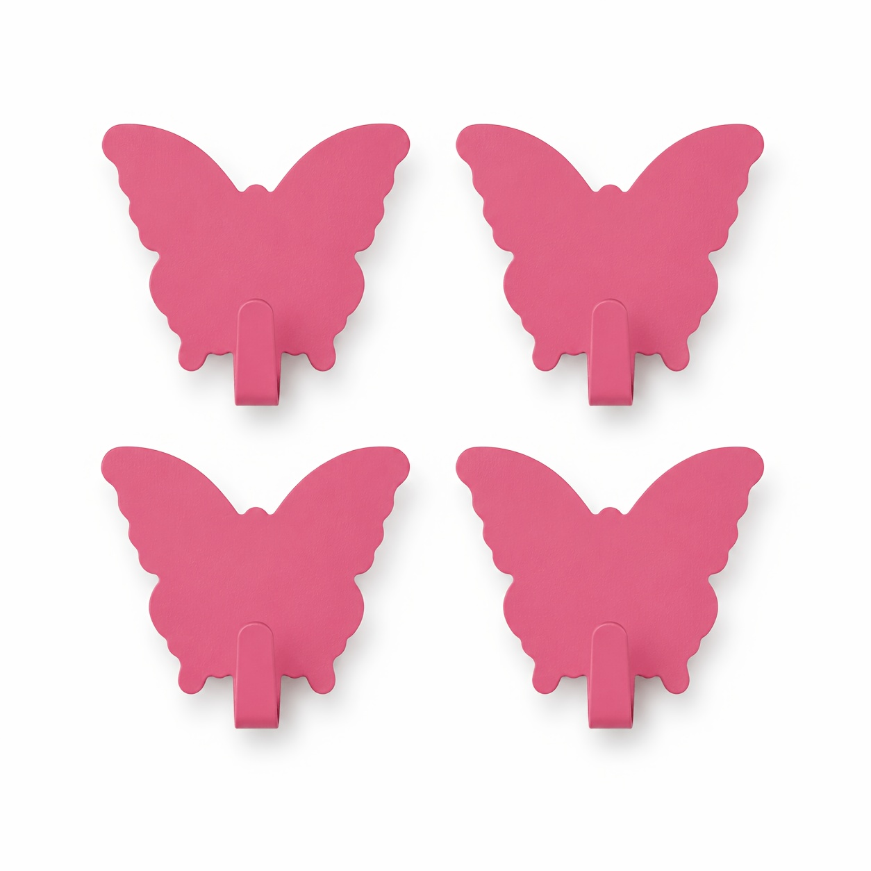 TEMU 4pcs Crochets Muraux Décoratifs Papillon Rose - Installation Facile pour Chambre, Salon, Bureau - Organisez Clés, Manteaux, Serviettes, Bijoux,