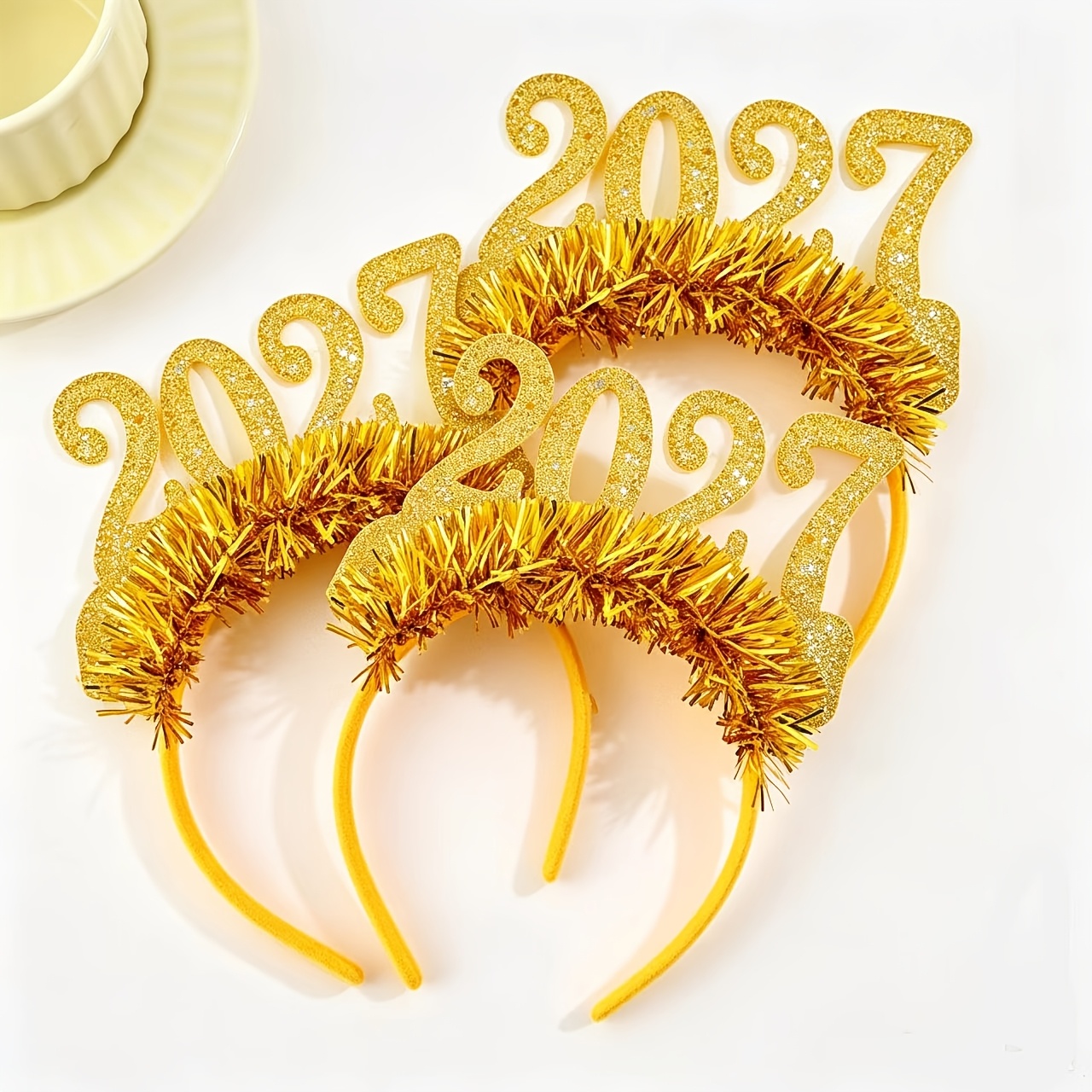 TEMU 2027 New Year Style Headband New Year's Eve Headband Party Decoration Prop New Year's Accessory Decoration Headband