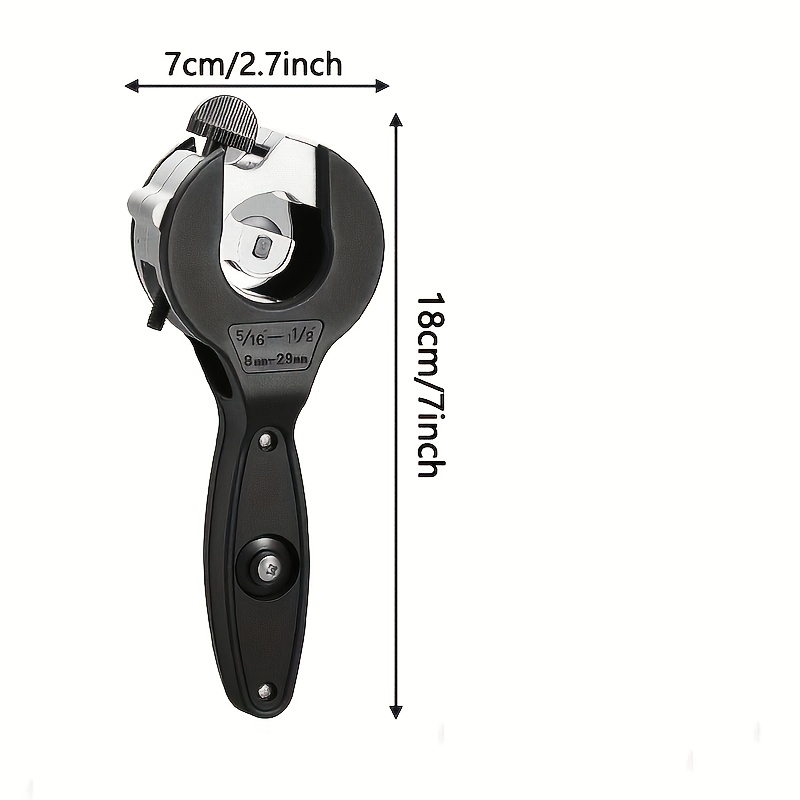 E-shop Hochleistungs-Ratschen- - 5/16" bis 11/8" Schneidebereich, vielseitig für Kupfer, Aluminium, Stahl, Edelstahl, PPR, PE Rohre, 360° Drehung,