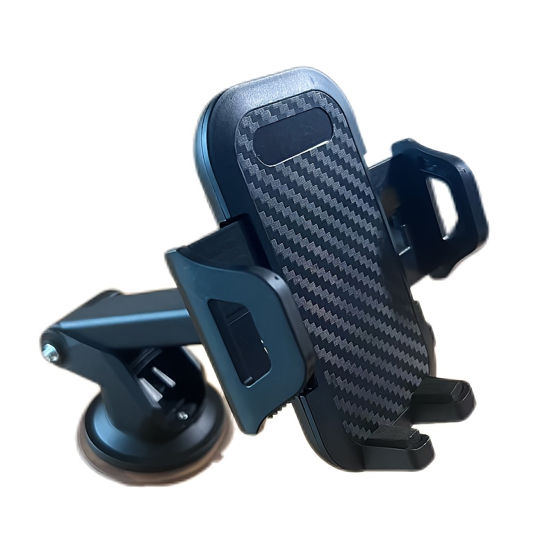 TEMU Car Air Vent Phone Mount Holder With Suction Cup & Adjustable Arm - Durable Pvc Dashboard Mount, Non-slip Gel Pad, For Gps Navigation -