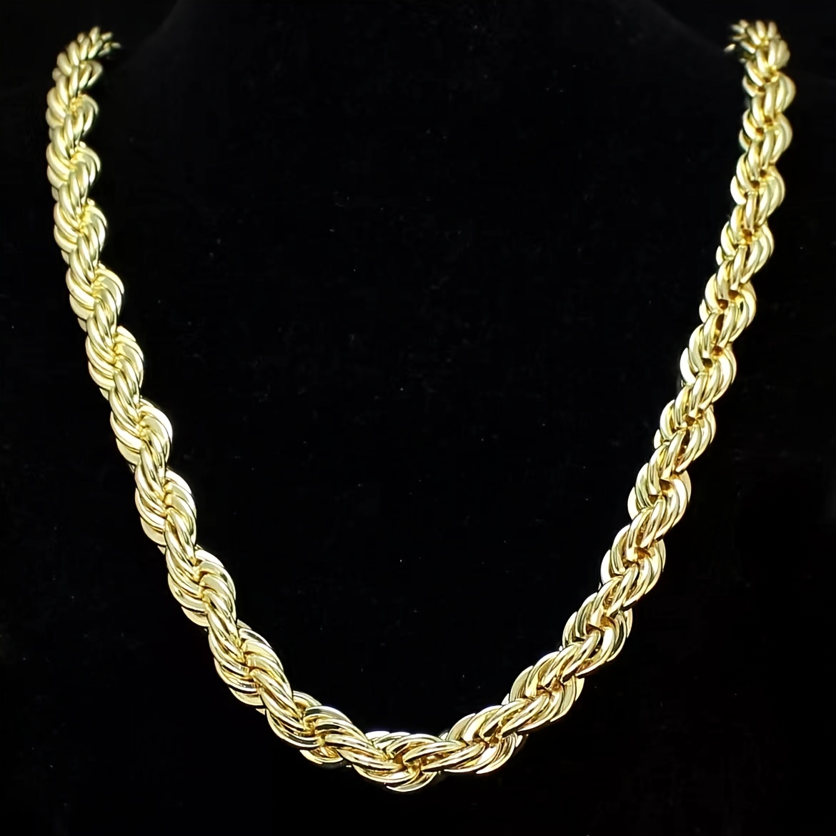 E-shop Hip-Hop Luxusmode Unisex Goldene Edelstahl Street Casual Party Vielseitige Rock Chunky Kette Halskette