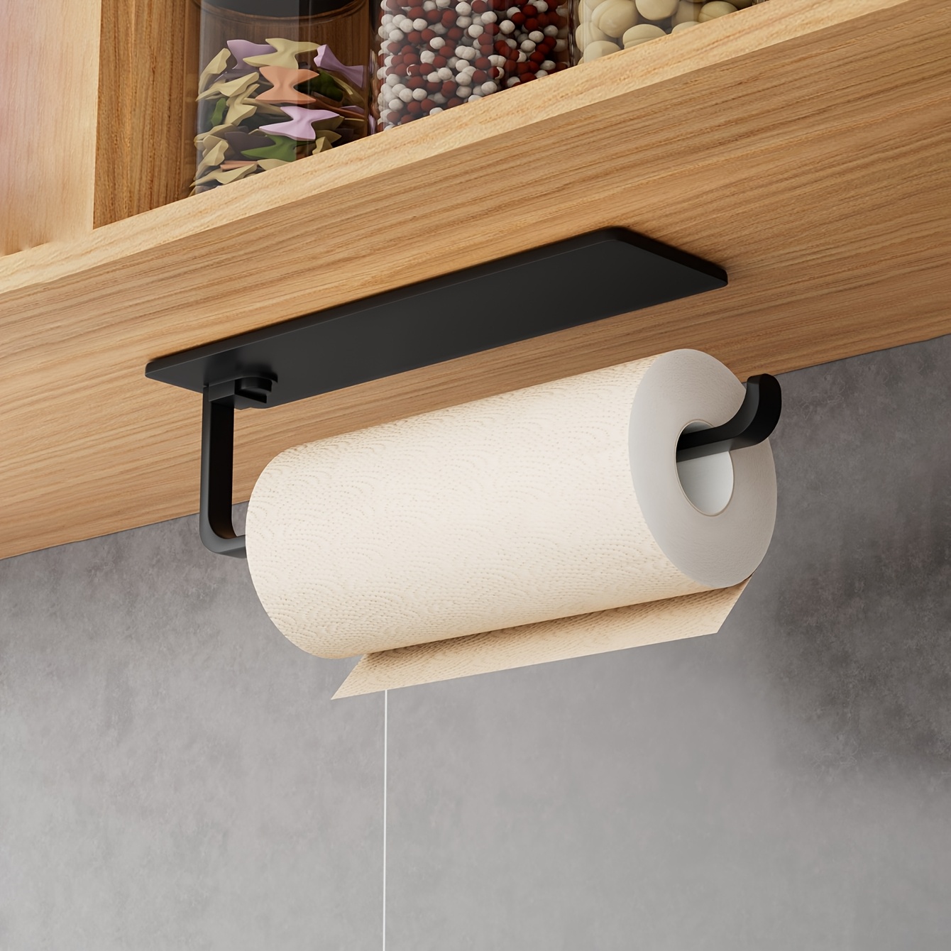 1pc paper towel holder contemporary kitchen towel holder made from sturdy plastic no drill installation space saving and     commercial and home settings