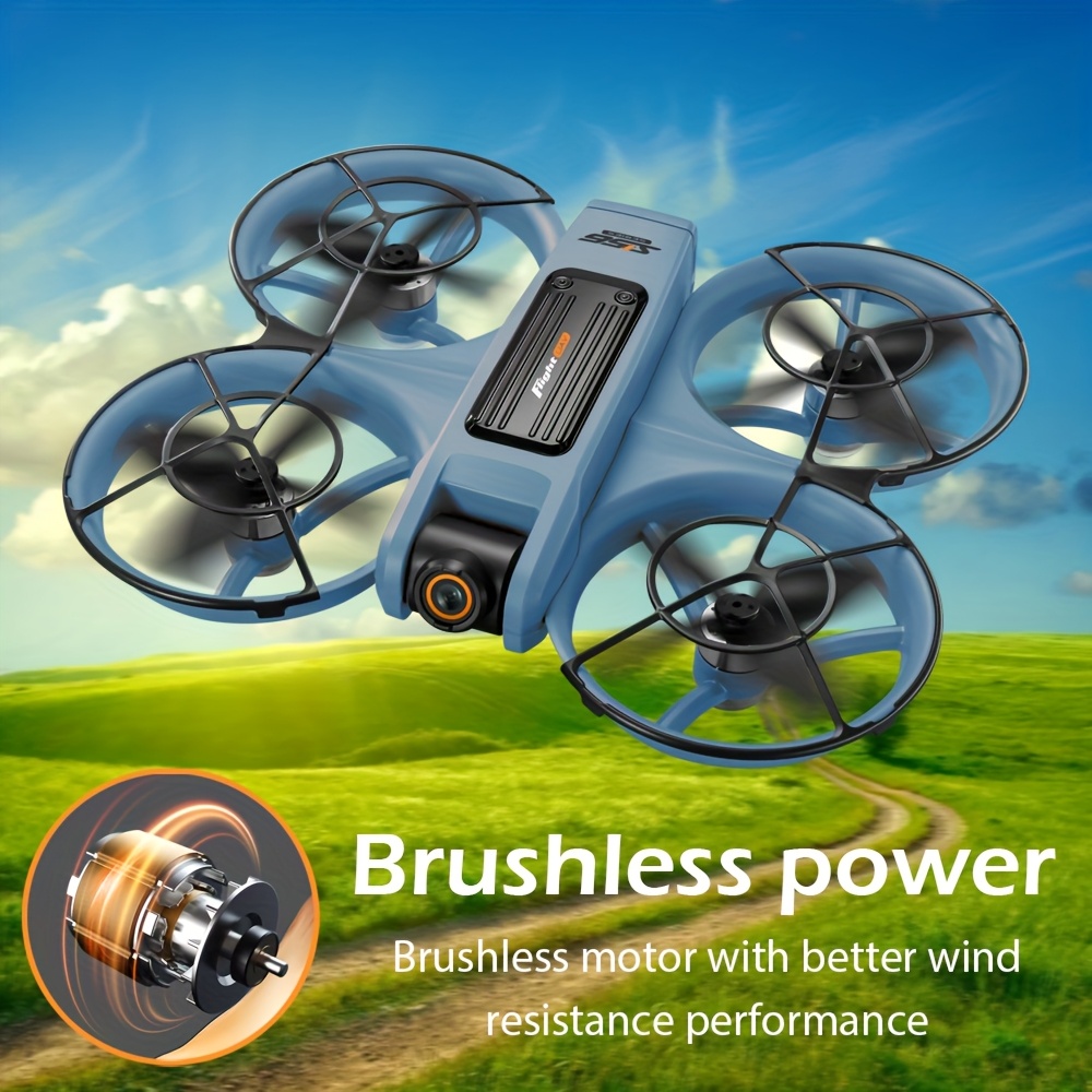 Nowy Dron z em S156, Dron z Podwójną Kamerą i ESC - Możliwość Fotografii z Powietrza, z em o Dużym Ekranie, Ochrona 360° - Bezpieczny i Antykolizyjny, Silnik Bezszczotkowy - Mocna Siła, Optyczne Pływające Zawieszanie - Stabilniejszy Lot, z LED Nocnymi Światłami, Przełączanie Prędkości, Tryb Bezgłowy, Prezent Urodzinowy, Prezent Świąteczny