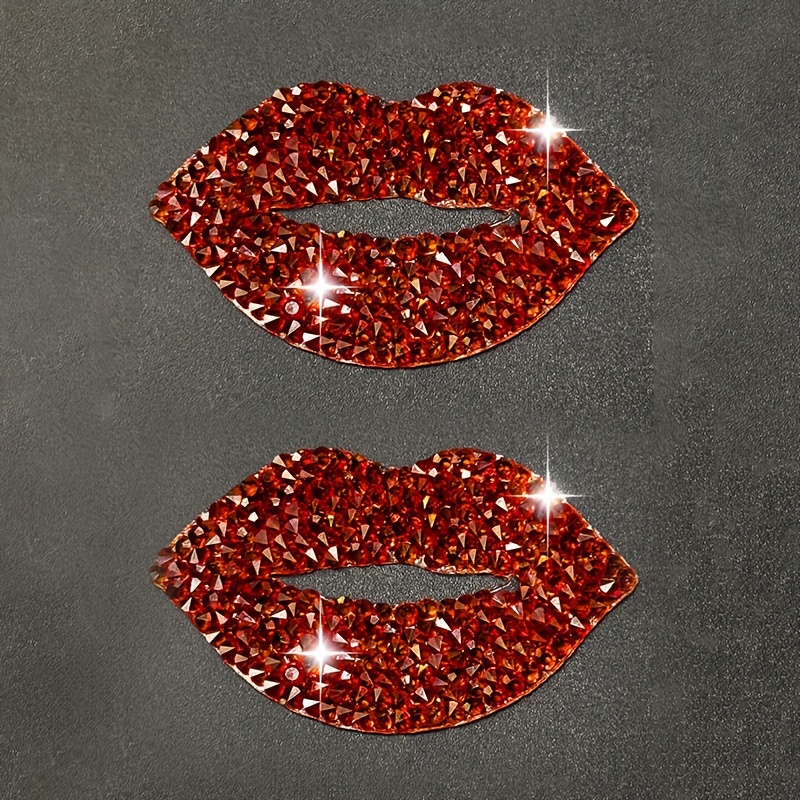 Image of 2pcs Rhinestone Iron-on Patches, Diy Fashion Accessories For Clothing, Shoes & Denim