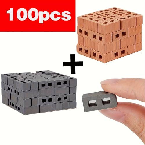 50 100pcs realistic bricks micro building blocks mini bricks mini house accessories for mini garden landscape models building creative gifts christmas gifts