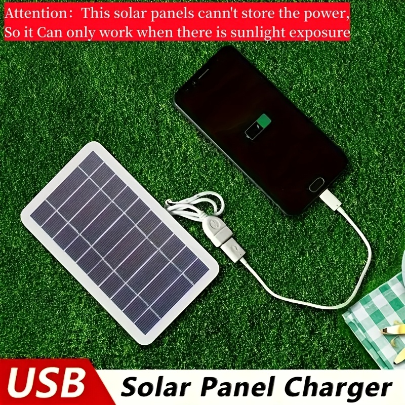 

2- Charger Panels, 5v 2w , Usb Charging For Iphone, Samsung, , -, Portable For & Camping, No Battery, ≤36v Operating