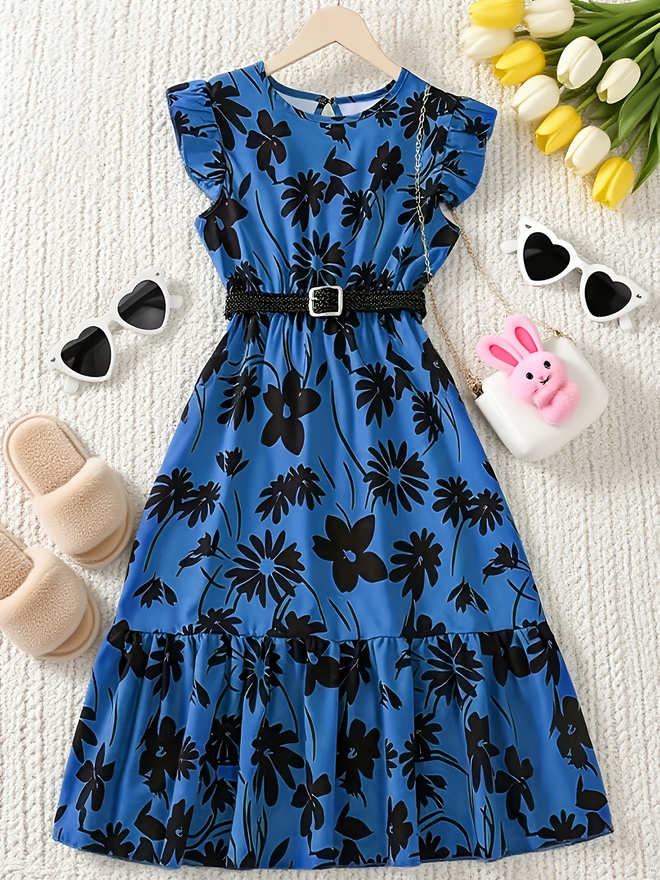 floral yellow midi dress Yellow Floral Midi Dress