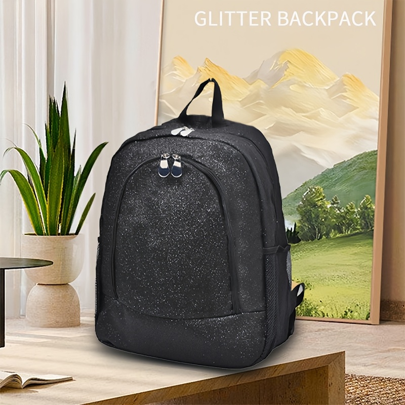 New Glitter Backpack Large Capacity Student Book Storage Bag Outdoor Backpack Fashion Hiking Bag Notebook Bag Cheerleading Team Dance Dress Up Bag