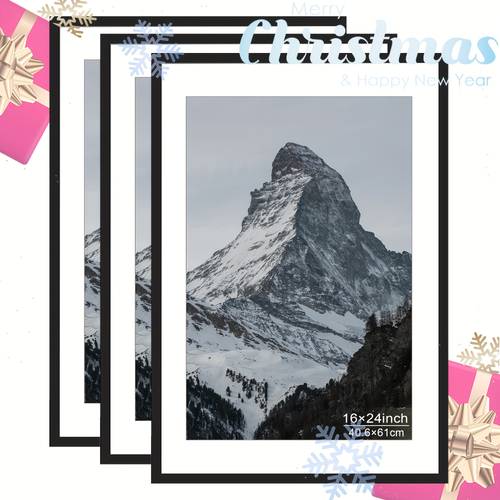 elegant black photo frame 16x24 with gift box ideal for thanksgiving christmas new years durable pvc easy to hang design