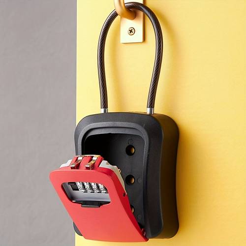 password key box for home use on construction sites mountable on walls railings and peepholes password key box on peepholes for construction sites homestays and anti theft doors temporary key holder for doorways no installation