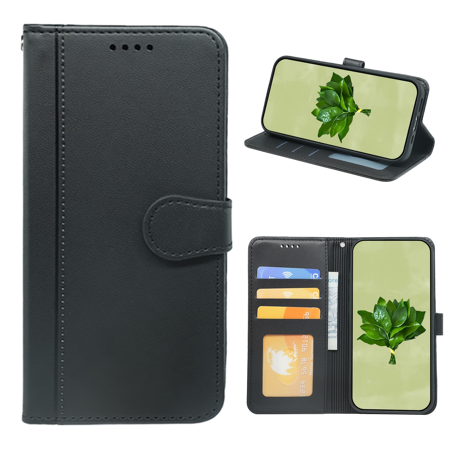 TEMU Phone Case: [for Phone Case] Flip Wallet Phone Case For Galaxy S26/s26 Plus/s26 Ultra Phone Bag With Kickstand Cash Bag And 3 Card Slots Phone