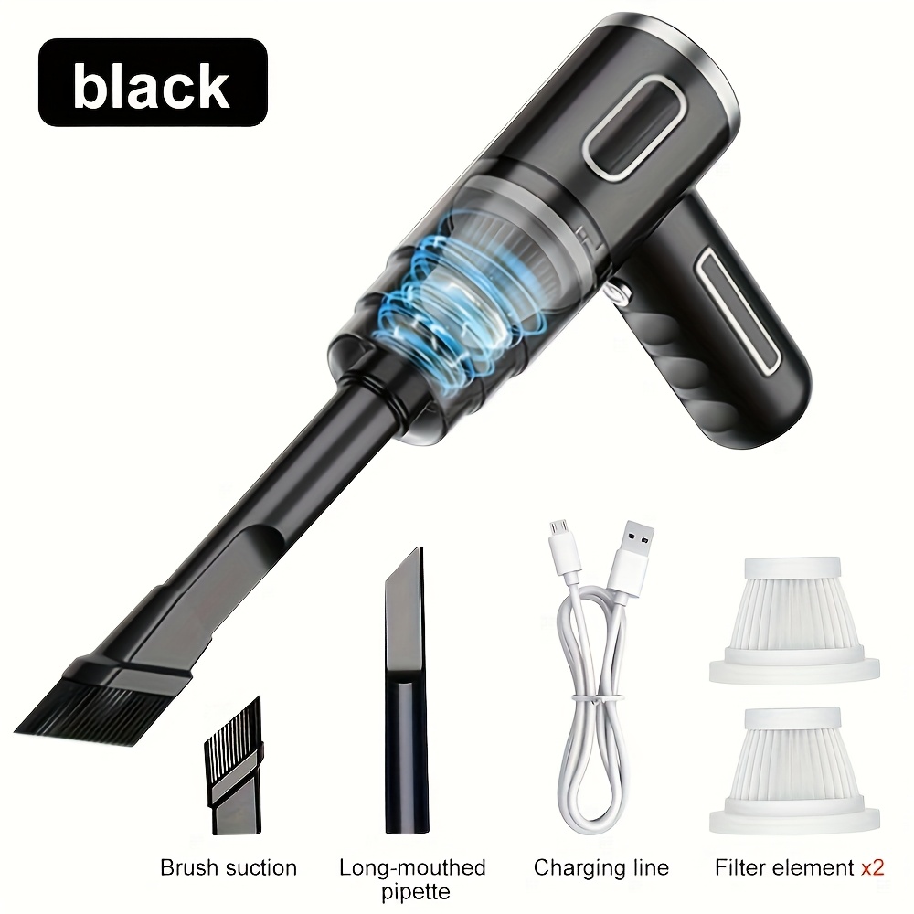 TEMU Portable Car Vacuum Cleaner, Rechargeable Handheld Car Vacuum Cleaner, Car Wireless Dust Remover, Cyclone Vacuum Cleaner, Wireless Vacuum