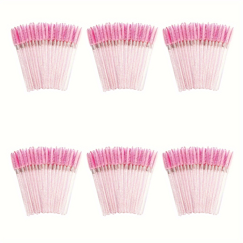 

100pcs/300pcs Disposable Mascara Brush Wand, Crystal Eyelash Brush, Spoolie Brush Suitable For Eyelash Extension Eyebrow Mascara, Makeup Brush Applicator