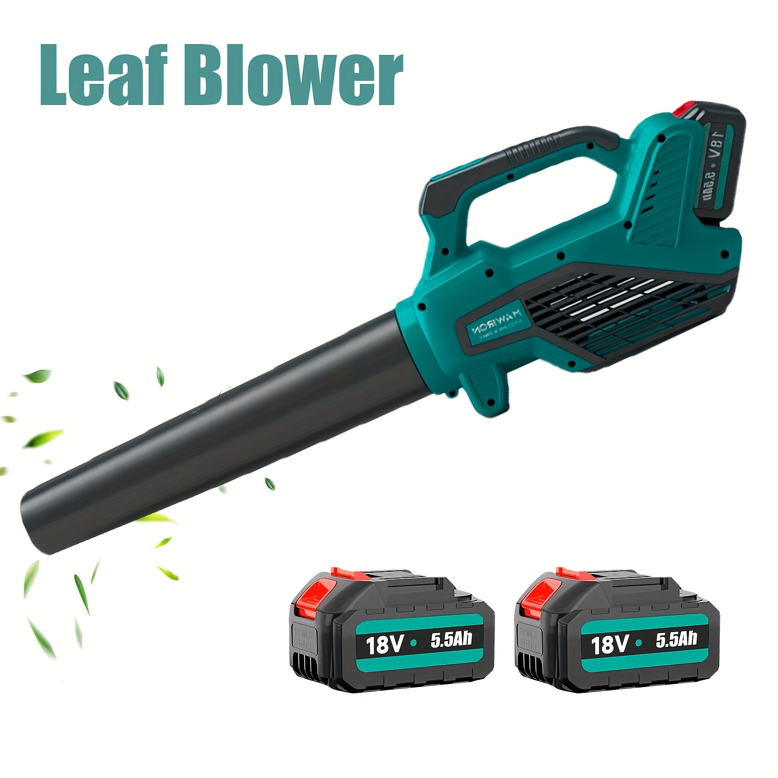 Image of 500w Cordless For Leaf Blower, 18v Garden Blower With 2 X 5500mah Batteries And Blow Tubes, Battery-powered For Leaf Blower, Shoulder Strap For Leaf, Snow, Dust, And Blowing