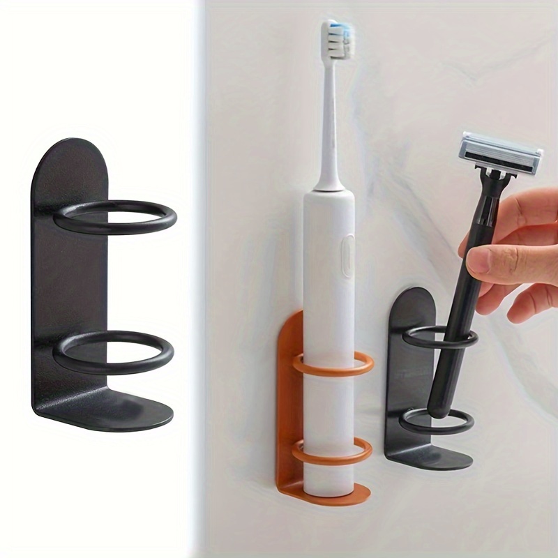 

1pc Wall-mounted Electric Toothbrush Holder, Punch-free Razor Holder Storage Shelf, Toothbrush Organizer, Bathroom Accessories
