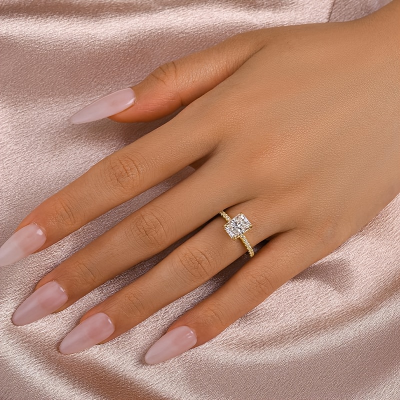 Women's Moissanite 1/2/3 Carat 925 Silver Ring