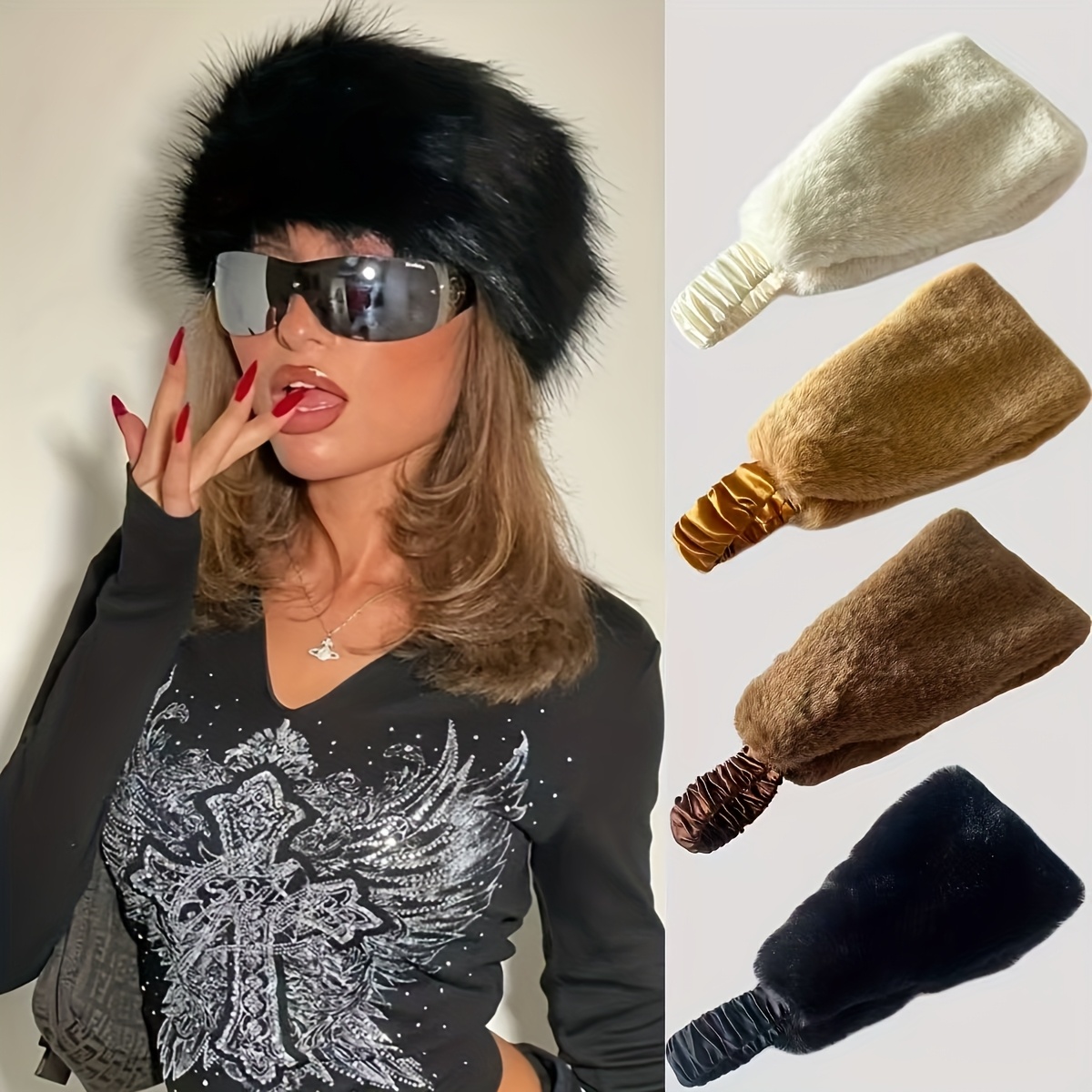 dam fodrad vinter elastisk hårband pannprydnad - Temu Sweden