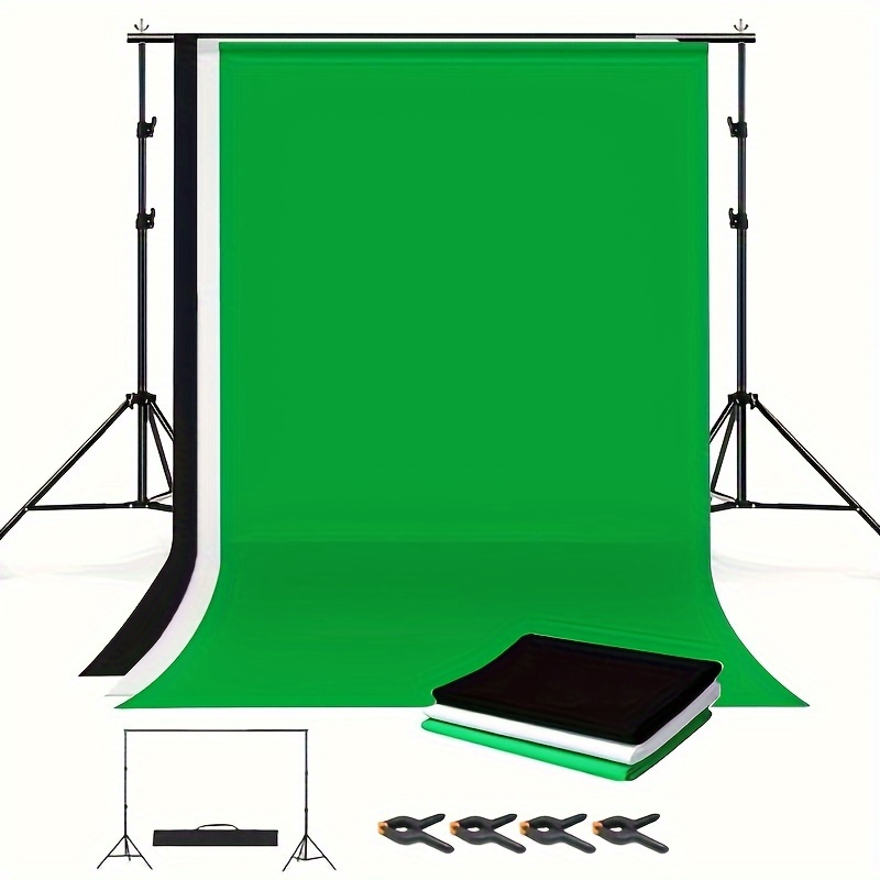 8.5x10ft Backdrops Frame Background Stand With 3 Muslin Backdrop Support System Photography Studio Background Holder For Video