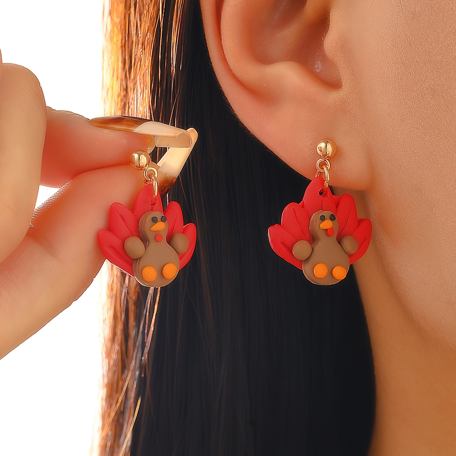 simple cute polymer clay earrings sold on Temu United States