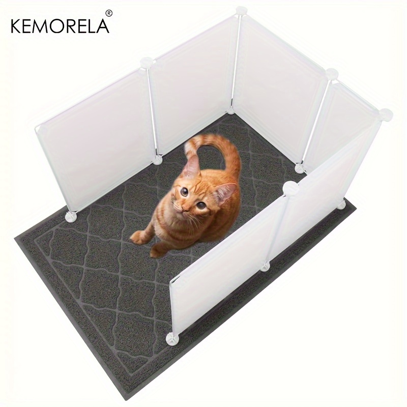 Pvc Cat Litter Box Guard Mat Extra Large Temu