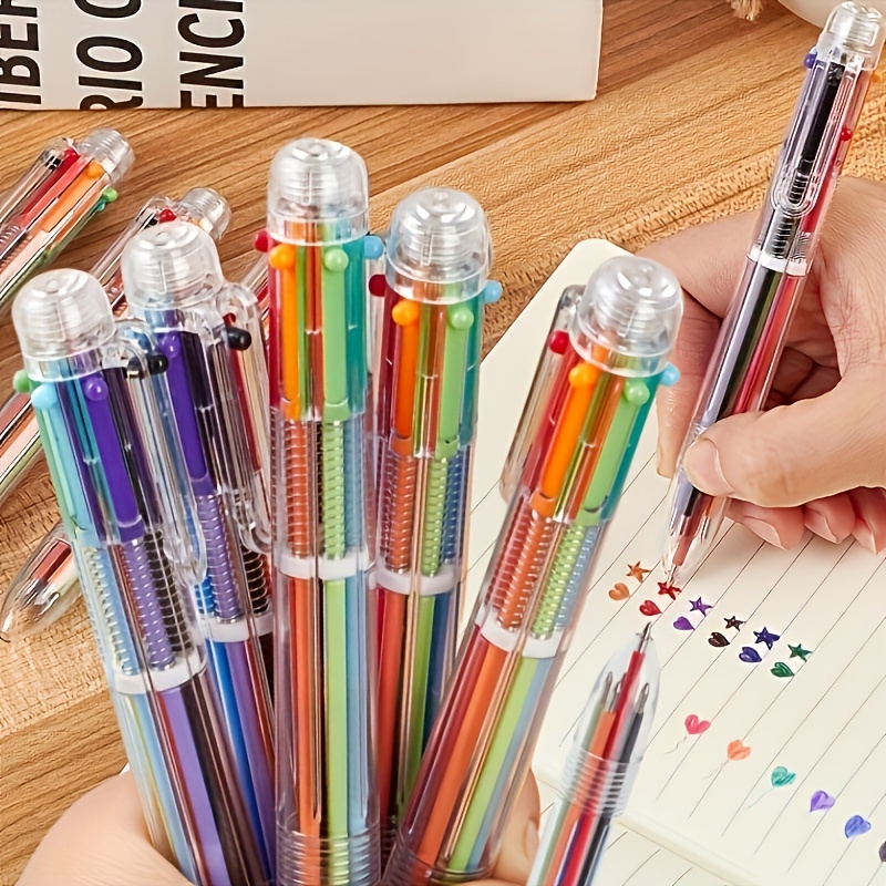 

6-in-1 Transparent Ballpoint Pen - Ideal For , Drawing & Note - Gift Pens