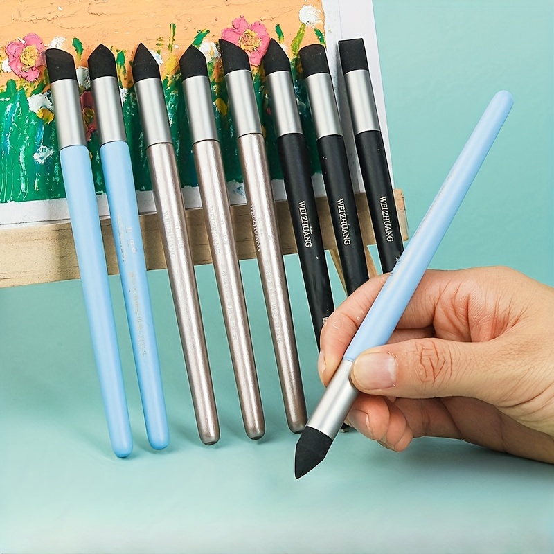 

3-pack Artistic Oil Painting Blending Pens - Soft Sponge Rubber Tips, Washable, For Smudging & Shading Paint Brushes Acrylic Paint Brushes